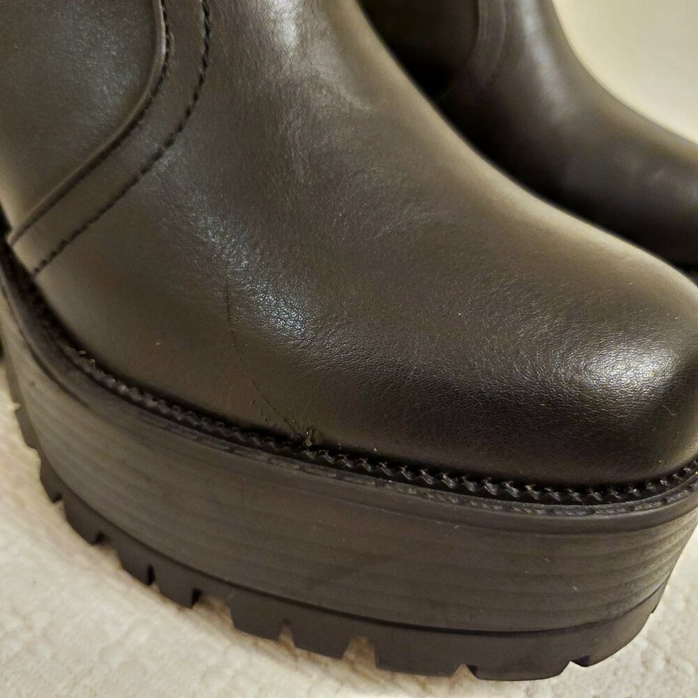 UNIONBAY Women’s Black Paula Platform Heeled Chunky Lug Sole Ankle Boots - 7.5 - Picture 12 of 15